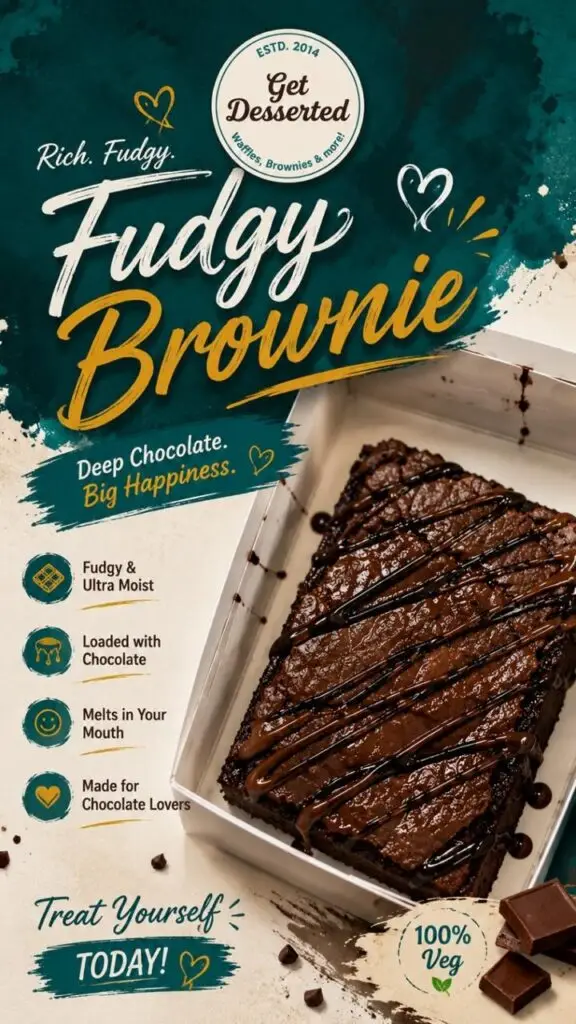 Get Desserted Chandigarh Kunafa Nutella Brownie