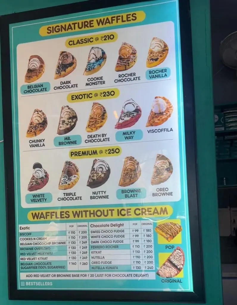 Get Desserted Chandigarh Sinature waffles