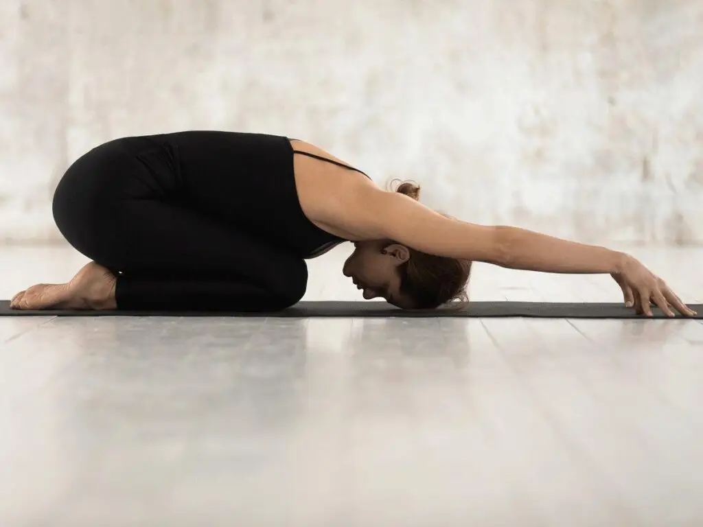 Proper Child's Pose Yoga for Motion Sickness