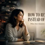 How to Respond Instead of React when emotions take over in difficult situations
