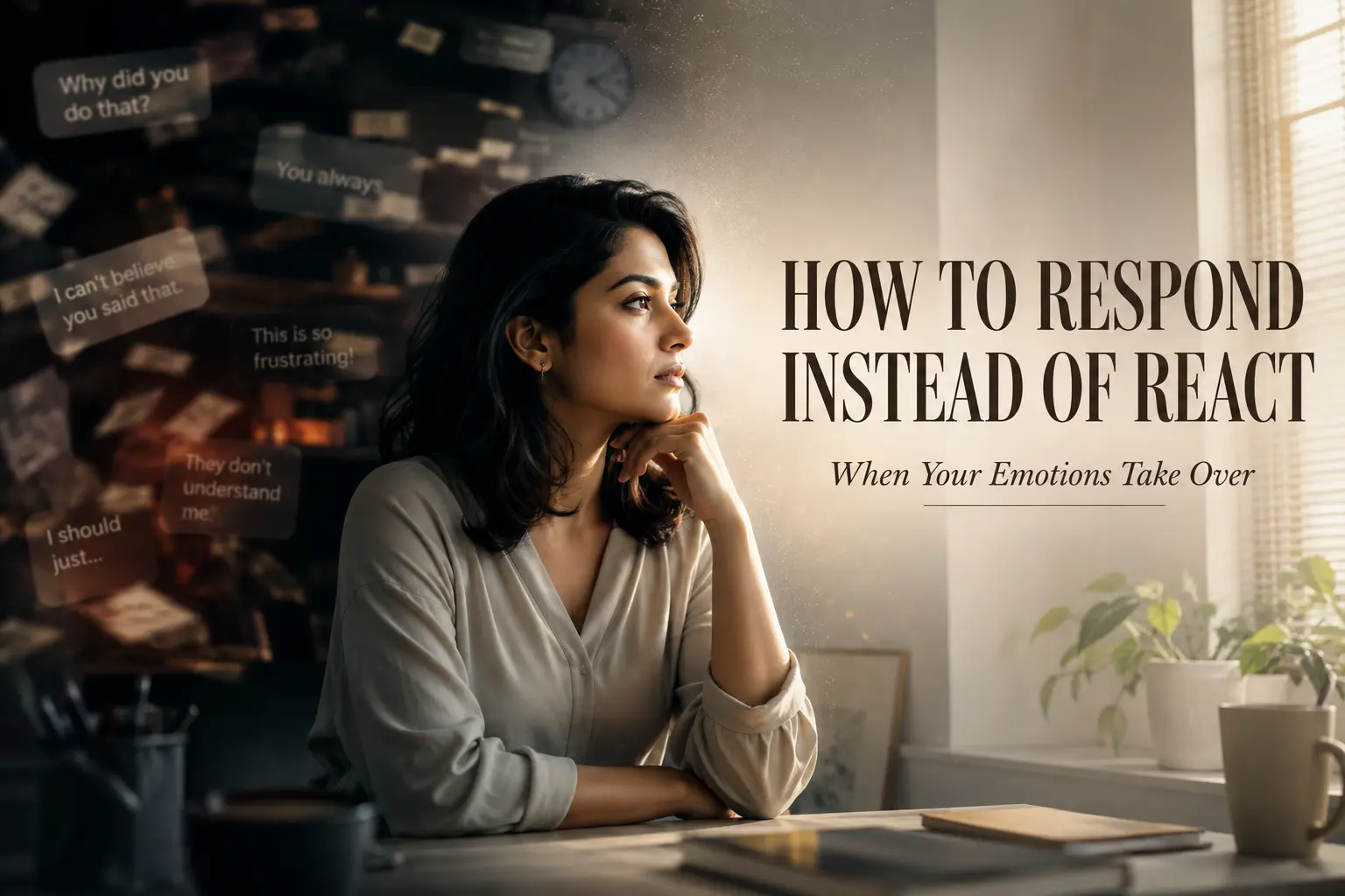 How to Respond Instead of React when emotions take over in difficult situations