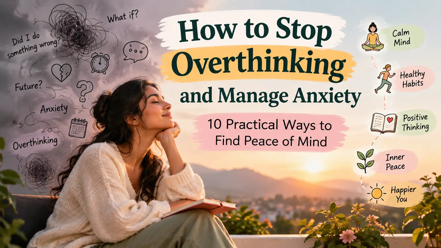 How to stop overthinking and manage anxiety with practical ways to calm your mind